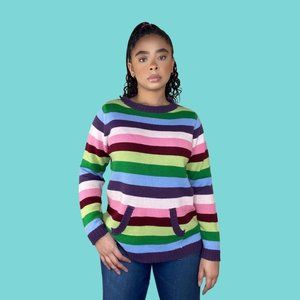 Vintage 2000s Ribbed Colorful Sweater